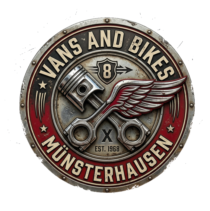 Vans and Bikes Münsterhausen — Werkstatt-Badge, est. 1968